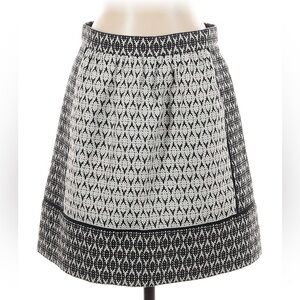 J. Crew Black and White Geometric Skirt, Size 00